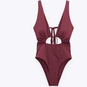 Zara cutout swimsuit